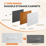 Sweetcrispy 10 Drawer Fabric Dresser Storage Tower with Bins, Tall Chest Organizer for Bedroom Closet Hallway, Steel Frame Wood Top Easy Pull Handles,White Sweetcrispy