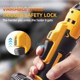 Mount Jasper Electric Ratchet, 3/8" 21V Power Cordless Ratchet, with Variable Speed and Trigger Safety Lock, LED Light, 7 Sockets, 1/4" Drive Adapter, 3" Extension Rod(Battery not included) Mount Jasper