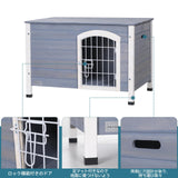 Petsfit Indoor Dog House Ventilate Wood Cat Houses for Indoor Cats with Elevated Floor&Anti-Slip Bottom Petsfit