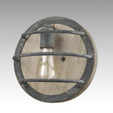 DAYCENT Farmhouse Sconces Wall Lighting Weathered Wood Wall Sconce Rustic Flush Mount Stained Finish DAYCENT