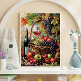 Wine Glass Diamond Art Kits for Adults,5D Fruit Full Round Drill Diamond Painting Kits for Adults Beginners,DIY Diamond Painting Gem Art Kits for Gift Home Wall Decor 12x16inch EIBEILI