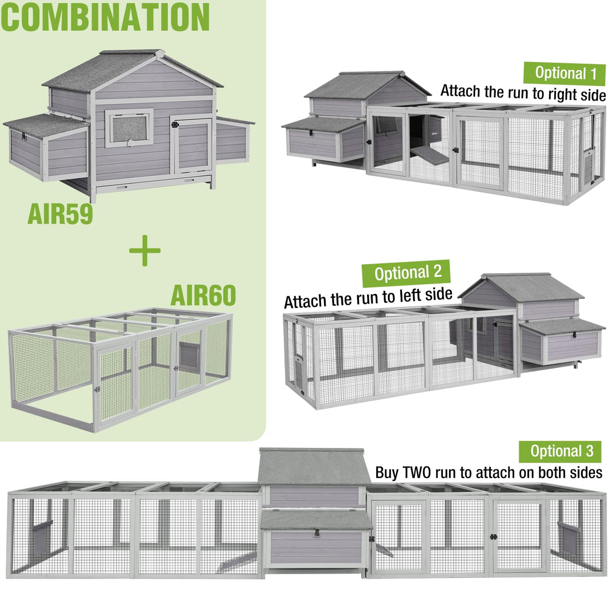 Chicken Coop Run Extension Large Hen House for Chickens,Ducks,Rabbits GUTINNEEN