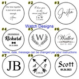 Personalized Walnut Wood Wooden Date Watch, Groomsmen Gift, Mens Gift, Mens Watch, Watches for Men Generic