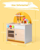 SainSmart Jr. Wooden Kitchen Playset, Cooking Pretend Play Set with Food Accessories Toy for Kids and Toddlers SainSmart Jr.