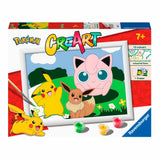 Ravensburger CreArt Pokémon Classics Paint by Numbers for Children Age 7 Years Up - Painting Arts and Crafts Kits for Kids, Green Ravensburger