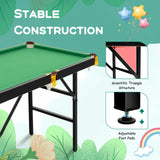Costzon 47" Folding Billiard Table, Pool Game Table Includes Balls, Cues, Triangle, Chalk, Brush for Kids, Multipurpose Game Table for Parties & Family Gatherings (Black & Green) Costzon