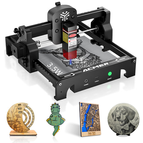 ACMER S1 Laser Engraver for Beginner Mini Laser Engraving Machine for Wood Metal, Laser Class4 (S1 3500mW) ACMER