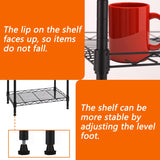 GIOTORENT 5-Wire Shelving Storage Garage Organizer, Adjustable Metal Shelf Wire Shelving Unit Rack for Laundry Bathroom Kitchen Storage, Pantry Closet Shelves, Matt Black GIOTORENT