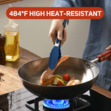 EEKEDO Kitchen Tongs, Stainless Steel Silicone Tongs for Cooking 600ºF High Heat-Resistant BBQ Grilling Locking Tongs, Set of 2-9" and 12" Classic Blue EEKEDO