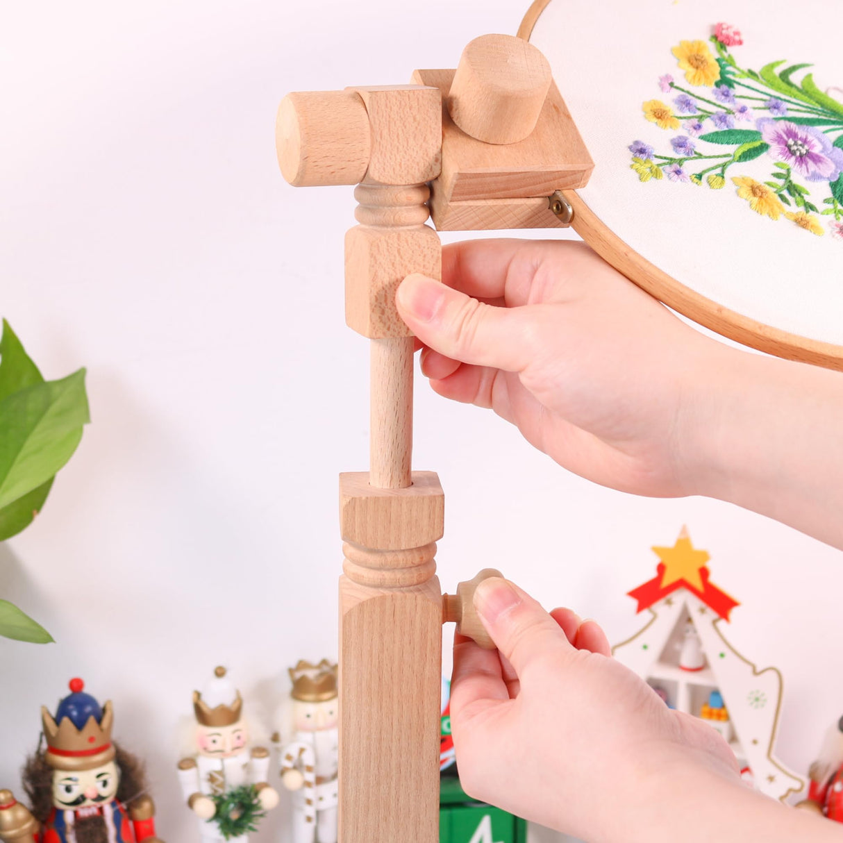 Guofa Embroidery Hoop Holder, Rotated Cross Stitch Stand, Lap Embroidery Stand for DIY Craft, Sewing Needlepoint Frame Holder guofa