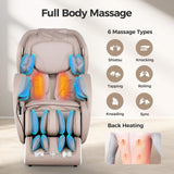 BOSSCARE Zero Gravity Massage Chair: 3D Full Body Airbags Shiatsu Massaging Chairs - SL Track AI APP Body Scanning Heating Recliner BOSSCARE
