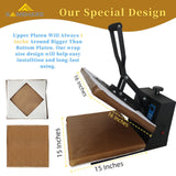 SANSHARE 2 Pcs Reusable Teflon Heat Press Platen Covers 15x15 Inch for Heat Press Machine Platen Wrap - Protector for Sublimation - Heat Resistant, Ink Resistant SANSHARE