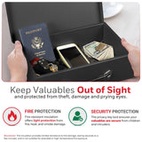 Honeywell Safes & Door Locks - Small Safe Box for Home - Fire Resistant Documents Lock Box with Keys - Steel Security with Key Lock for Personal Items, Jewelry, Money - 0.17 Cubic Feet - Black - 6104 Honeywell