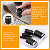 Veroave 5 Sizes Round Hole Punch, Hollow Punch Cutter Tool Set with Storage Case, Leather Craft Tools Kit for Handmade DIY Craft Hole Punch Veroave