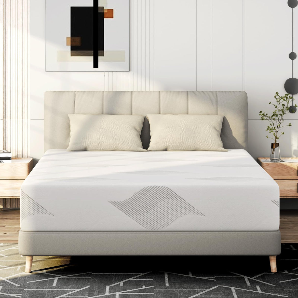 Twin XL Mattress, 12 Inch Gel Memory Foam XL Twin Mattress for Cool Night & Pressure Relief, Removable Washable Cover, Medium Firm & Motion lsolation, Bed in a Box, Made in The USA, CertiPUR-US Pamag pieeoo