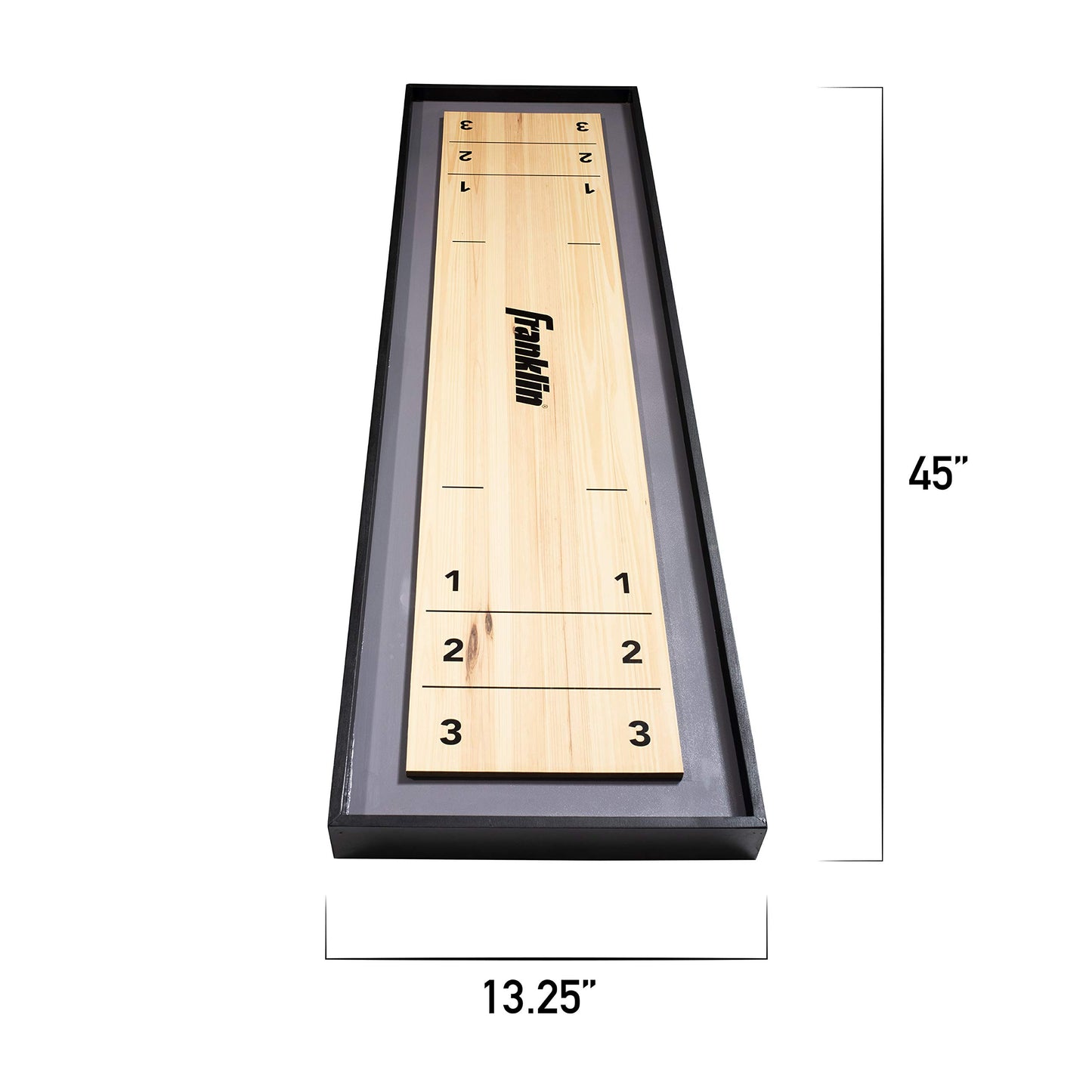 Franklin Sports 2-in-1 Shuffleboard Table and Curling Set - Portable Tabletop Set includes 8 Rolling Mini Pucks - 45" - WoodArtSupply