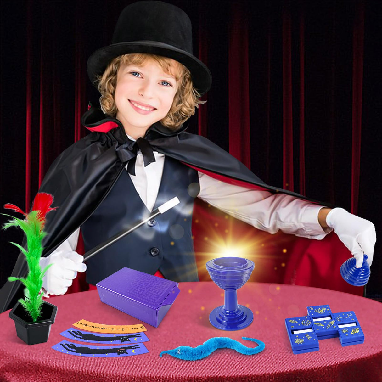 Heyzeibo Magic Tricks - Magic Kit Set with Magic Instruction for Kids, Christmas Birthday Gift Toys for Kids Ages 6 7 8 9 10 11 12 Year Old Heyzeibo