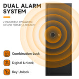 Greenvelly 10-14 Gun Safe for Rifles and Pistols,Quick Release Fireproof Gun Safe with Adjustable Shelves and Pockets,Locking Large Gun Cabinet with Rifle Rack for Home and Shotgun Greenvelly