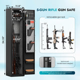 Karini 5 Rifle Gun Safes Gun Safe for Rifle and Pistols Quick Access Rifle Safe for Home Assembled Gun Cabinets for Rifles and Shotguns Long Gun Safe Clearance Gun Locker with Adjustable Shelf Karini