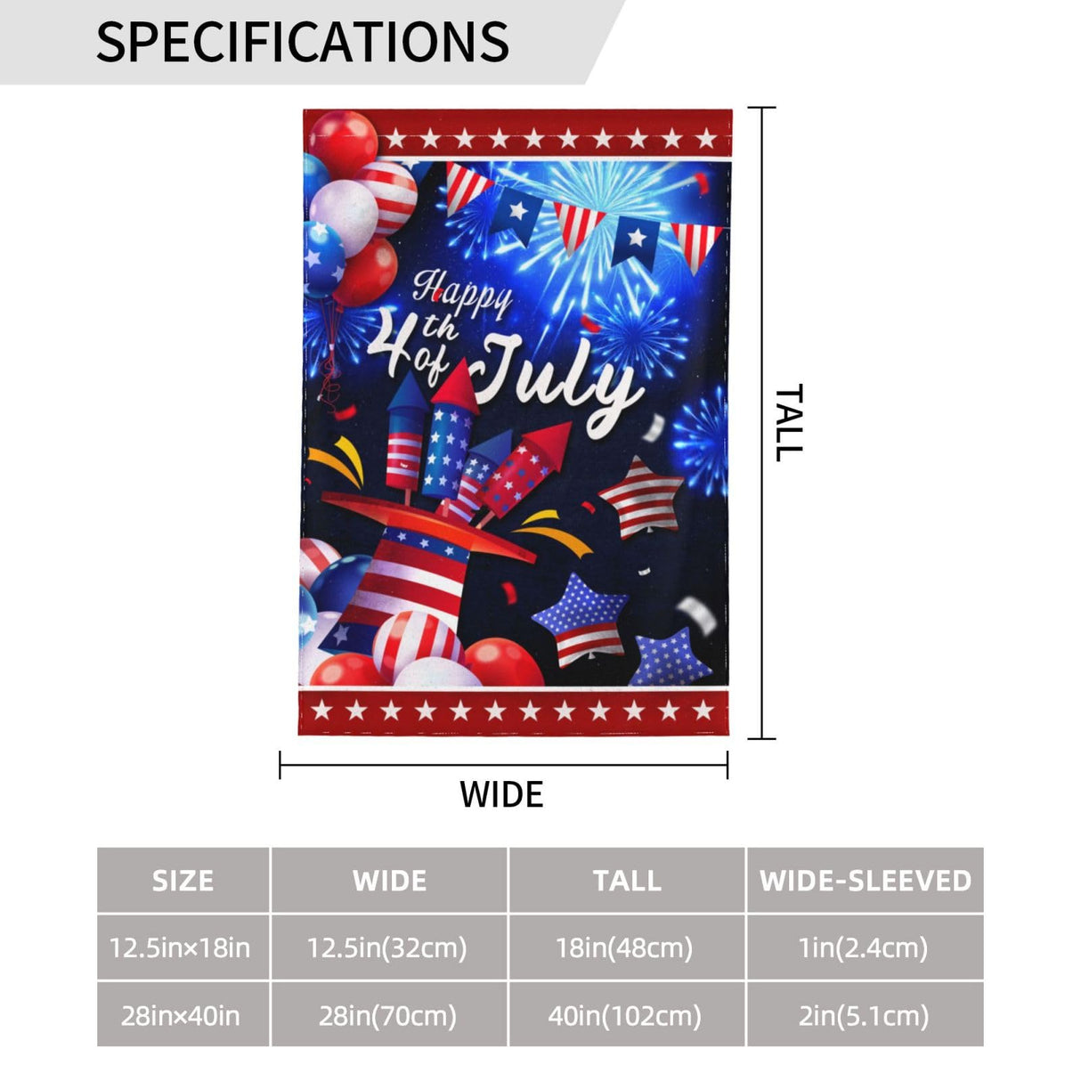 Patriotics 4th of july garden flag independence day Flag Decoration Banner Decor Flags for outside Farmhouse Yard Indoor/Outdoor Gifts 12.5x18 Inch XYSKINO