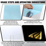 Yookeer 3 Pcs Two Way Mirror Glass, 12x12x0.04 Inch Acrylic Mirror Sheet See Through Mirror Infinity Mirror for Magic Mirror Project, 30% Transparent Yookeer