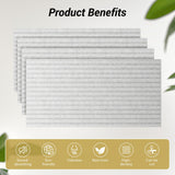 TONOR 4-Pack Bilayer Acoustic Panels Large Self-adhesive, 47.2” * 23.6” * 0.72” Adhesive Wall Panel, Large Soundproof Tiles for Echo Absorbtion, Acoustical Barrier of Polyester Fiber, Grey TONOR