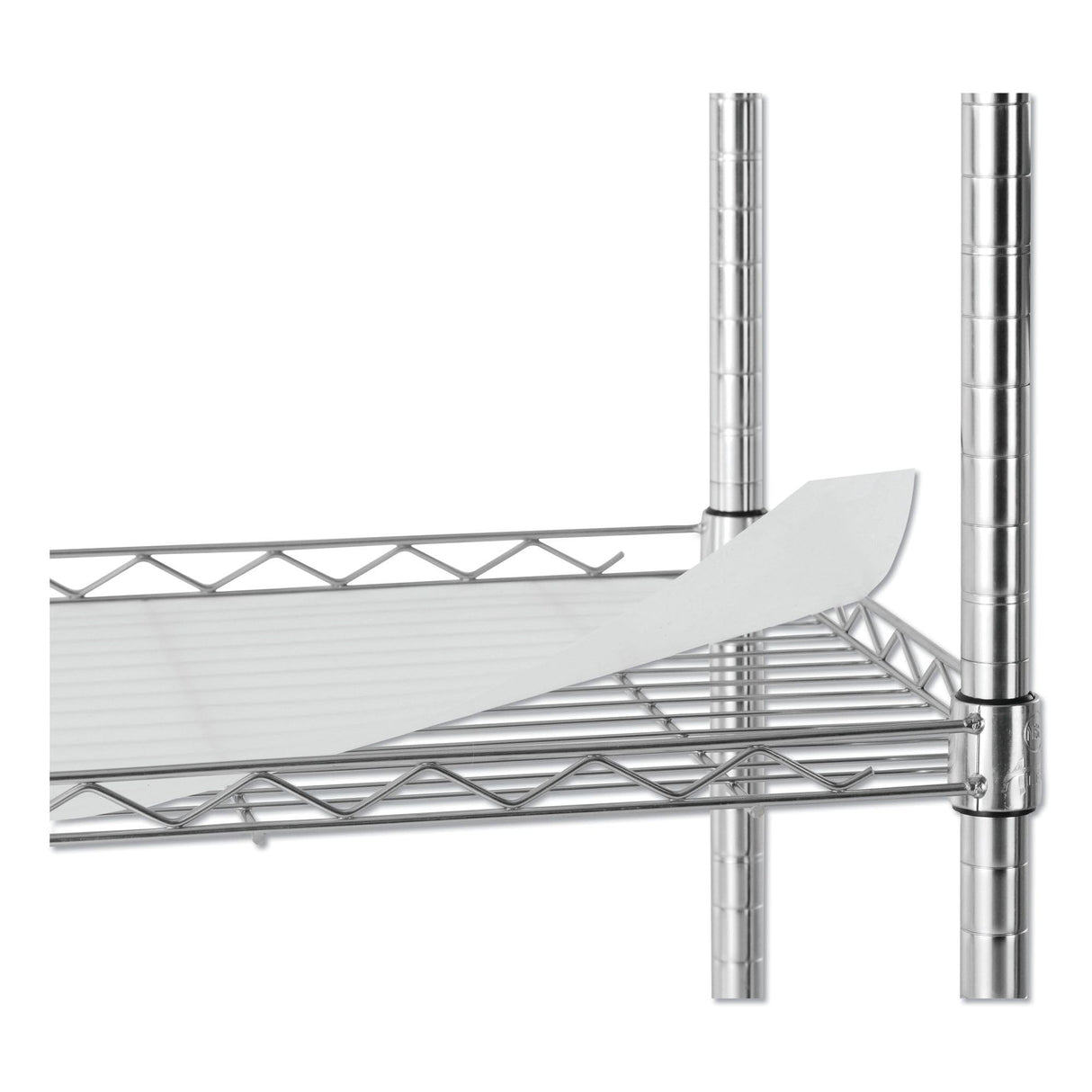Alera ALESW322416SR 24 in. x 16 in. x 39 in. 450 lbs. Capacity 3-Shelf Wire Cart with Liners - Silver Alera
