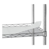 Alera ALESW322416SR 24 in. x 16 in. x 39 in. 450 lbs. Capacity 3-Shelf Wire Cart with Liners - Silver Alera