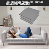 Spongiduits Couch Cushion Support for Sagging Seat - 20" x 20" High-Density Curved Foam Sofa Cushion Support Board, Couch Supporter for Under The Cushions, Grey Set of 3 Spongiduits
