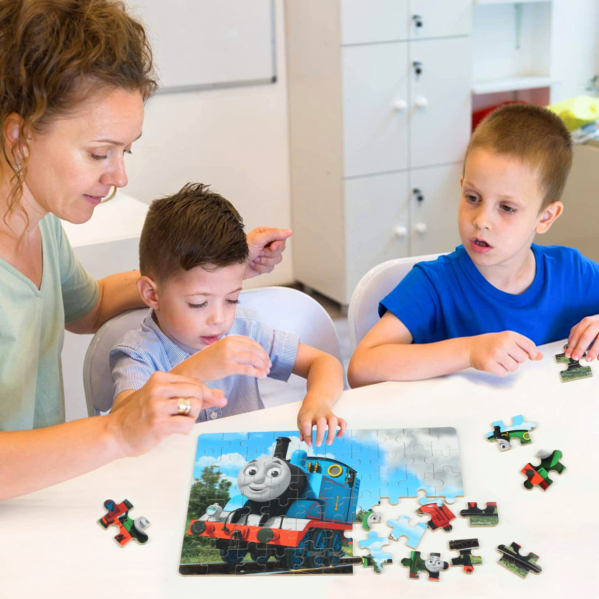 Puzzles for Kids Ages 4-8 60 Pieces Jigsaw Puzzles for Boys and Girls Educational Learning Puzzles in Metal Box bexido
