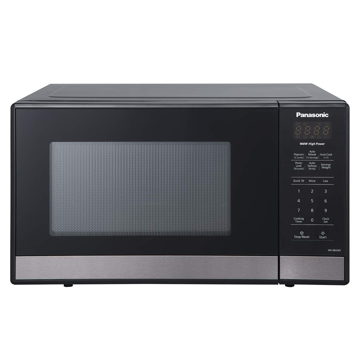Panasonic NN-SB438S Compact Microwave Oven, 0.9 cft, Black Stainless Steel Panasonic