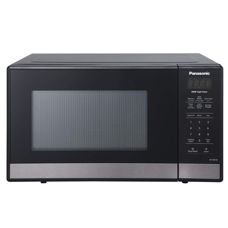 Panasonic NN-SB438S Compact Microwave Oven, 0.9 cft, Black Stainless Steel Panasonic