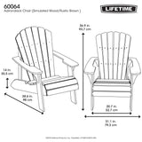 Lifetime Faux Wood Adirondack Chair Lifetime