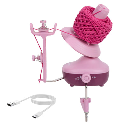 Etcokei Yarn Winder, Electric Yarn Ball Winder for Crocheting, Compact Yarn Cake Winder with Strong Tension Stepless Speed, Automatic Yarn Spinner Wool Winder, Ideal Helper for Knitting Lovers(Purple)