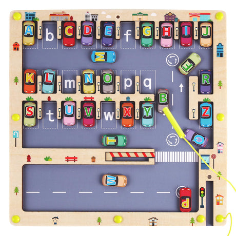 Magnetic Alphabet Maze Letter Puzzle for Fun Learning, Montessori Educational Toy for 3 4 5 Year Old Boys and Girls, Fine Motor Skills Development and Sensory Play NASHRIO