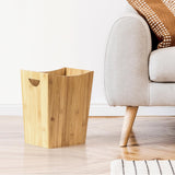 LIANTRAL Bamboo Trash Can Wastebasket, 2 Gallon Small Bathroom Garbage Can Bamboo Waste Basket Trash Container Recycling Bin for Bathroom, Bedroom, Living Room, Office, Kitchen LIANTRAL