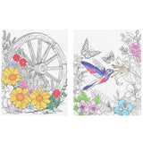 Leisure Arts Blooms & Butterflies Adult Coloring Book – Relaxation & Stress Relief with Intricate Floral, Butterfly Nature Designs, Premium Single-Sided Pages, 80 Sheets LEISURE ARTS