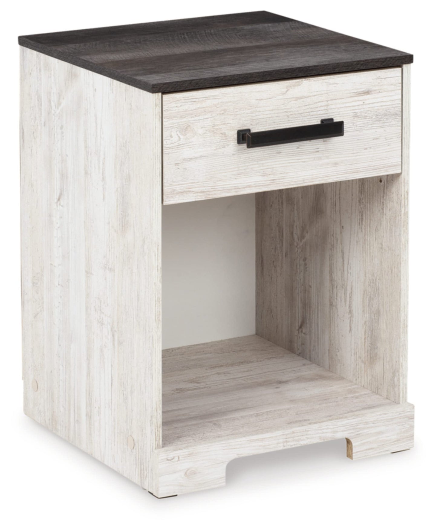 Signature Design by Ashley Shawburn 1 Drawer Night Stand Nightstand, Whitewash & Gray - WoodArtSupply