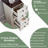 IFGET Fireplace TV Stand for TVs up to 80 Inches with 36" Electric Fireplace, 31" Farmhouse Tall Entertainment Center w/Drawer & Adjustable Shelves, Large Media Console for Living Room, 70inch White IFGET