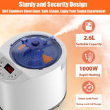 bsdonte Portable Sauna for Home, Personal Steam Sauna Box, Indoor Sauna Tent at Home Full Body with 1000W 2.6L Steamer, Timer, Remote Control, Folding Chair, 9 Levels Heating, 2.6' x 2.6' x 5.9' bsdonte