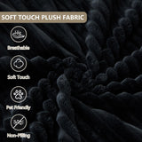 HZANHY 63" Loveseat Sofa, Boneless Loveseats for Living Room, No Assembly Required Corduroy Love Seat for Small Spaces, Bedroom, Apartment, Office, Black HZANHY