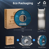 Geeetech Clear PLA Filament 1.75mm, Excellent Transparency, Neatly Wound 3D Printer Filament 1kg(2.2lbs), Dimensional Accuracy +/- 0.02 mm, Fit Most FDM 3D Printers Geeetech