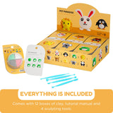 LOUFOR Air Dry Clay Kits - Modeling Clay for Kids, Ultra Light & Soft, Safe & Non-Toxic, DIY Air Dry Clays Kit with Sculpting Tools and Tutorials, Creatible Art Crafts Toys Gifts for Boys Girls LOUFOR