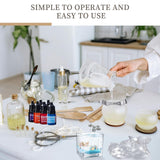 Sel Natural 4.4 lb Gel Wax for Candle Making Clear High Density Jelly Candle Wax with 100 Wick, 100 Wick Stickers and 10 Dye for DIY Project Making Supplies Sel Natural