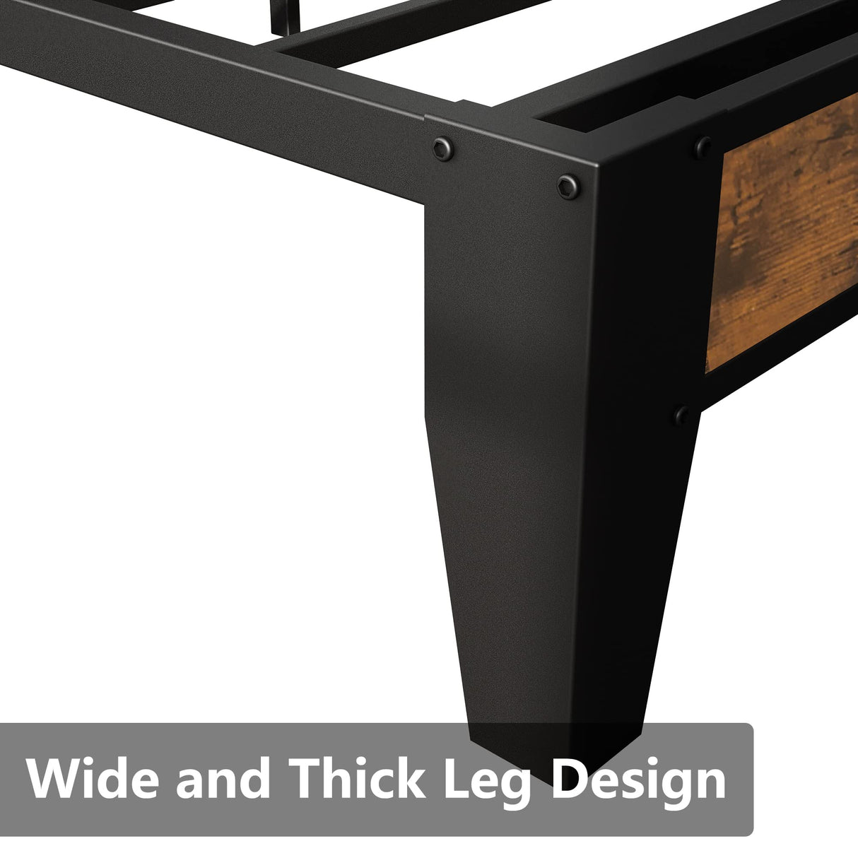 LIKIMIO Twin XL Bed Frames, Storage Headboard with Charging Station, Solid and Stable, Noise Free, No Box Spring Needed, Easy Assembly LIKIMIO