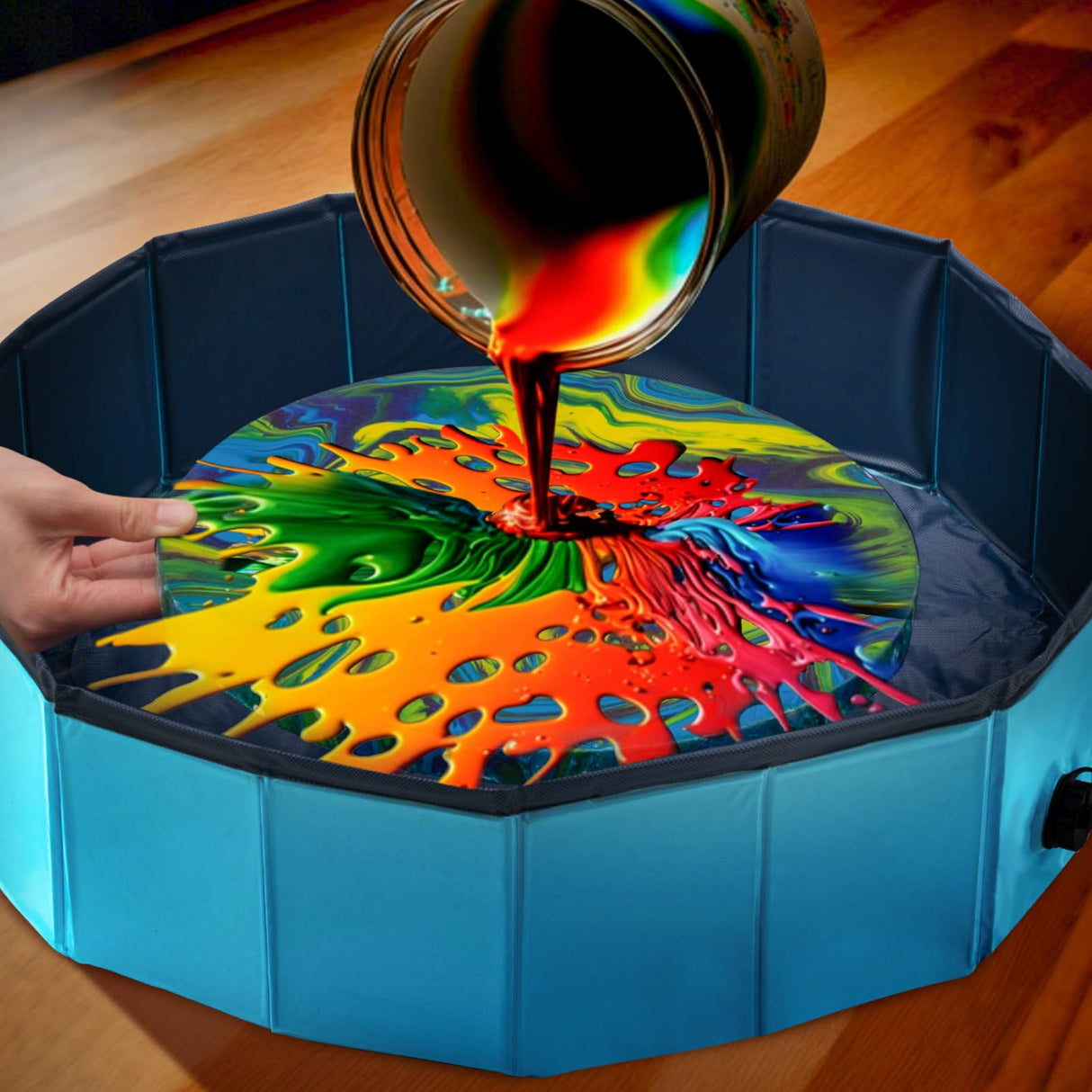 Silipull Acrylic Paint Pouring Splash Guard Pour Painting Supplies Fluid Art Tools for DIY Art Crafts Projects 31.5 x 7.87 Inch Silipull