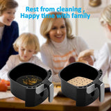 Air Fryer Parchment disposable Paper Liners: 200PCS 8.5 inch Square Perforated parchment paper, Premium Bamboo Steamer Liner for Air Fryers Baking Cooking Oven DNSSY