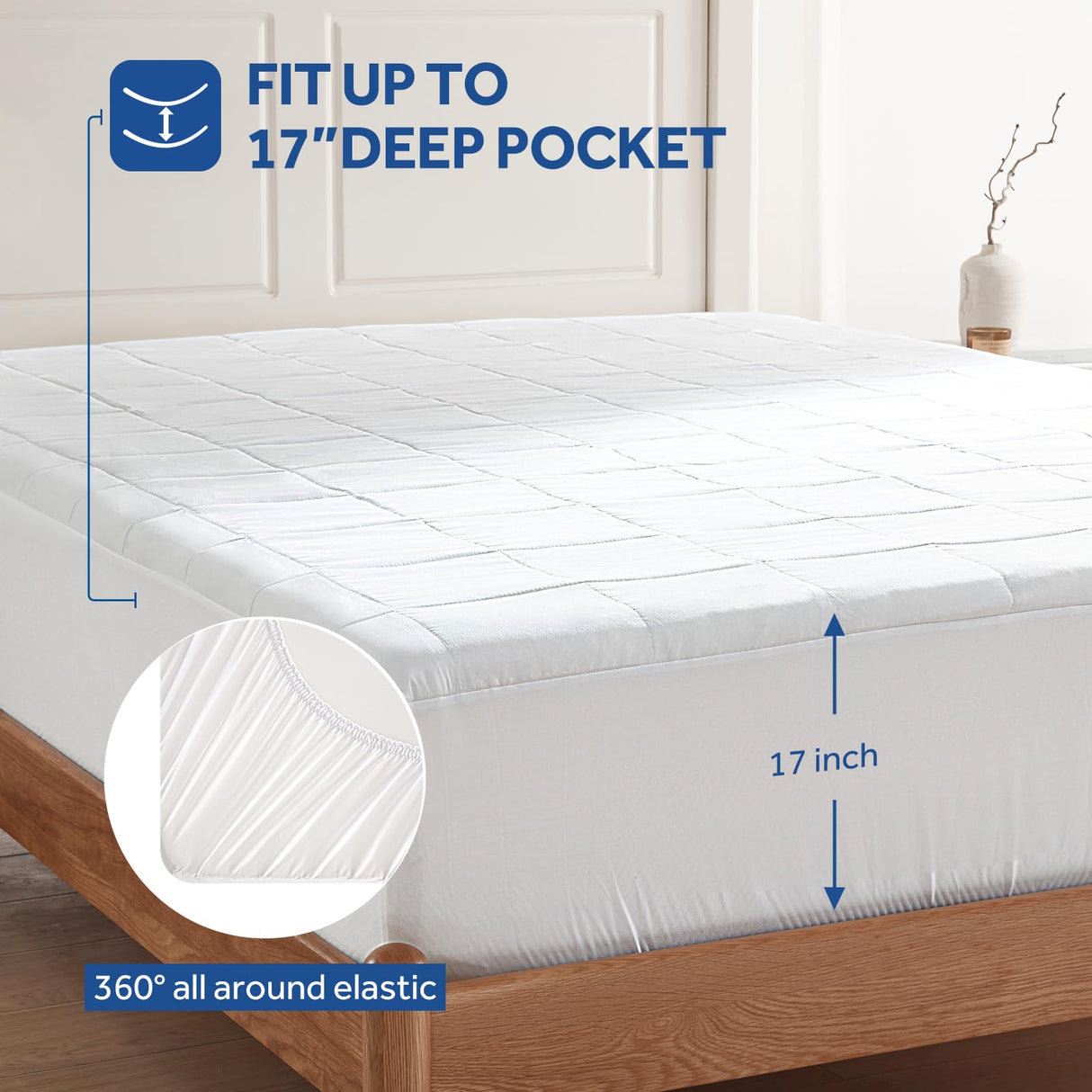 Sealy Electric Mattress Pad King Size, 10 Heating Settings Heated Mattress Pad, Bed Warmer with Dual Controller & Auto Off 1-12 Hours, Fit Up to 17 Inch, Machine Washable, 78"x80" Sealy