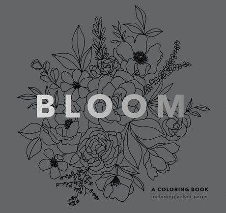 Bloom (Mini): Pocket-Sized Stocking Stuffer 5-Minute Floral Coloring Book for Kids, Teens and Adults (Stocking Stuffers) WoodArtSupply