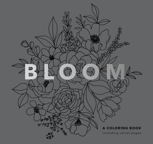 Bloom (Mini): Pocket-Sized Stocking Stuffer 5-Minute Floral Coloring Book for Kids, Teens and Adults (Stocking Stuffers)